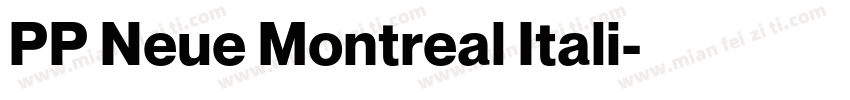 PP Neue Montreal Itali字体转换